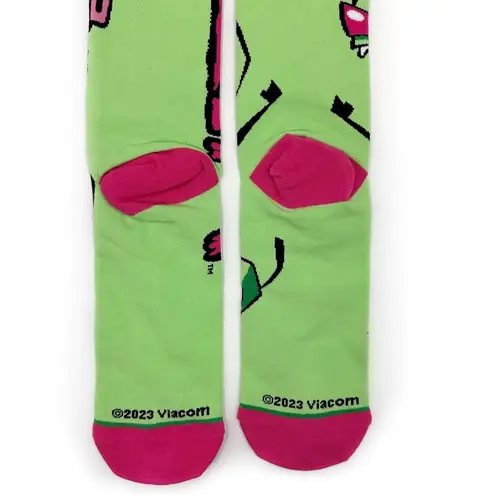 Odd Sox Invader Zim Gir Crew Socks Mens Womens Nickelodeon Y2K Fun Novelty Gift Green