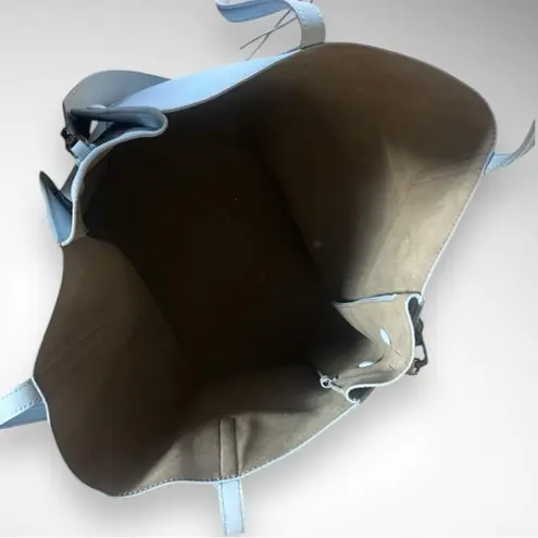 ALEXANDRA CLANCY Mulberry Large Sky Blue Leather Crossybody Shoulder Bag | EUC