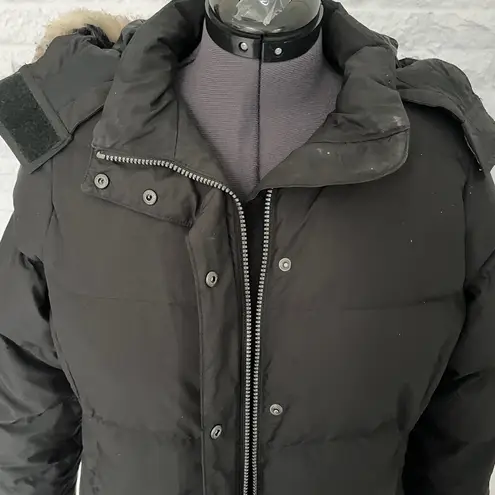 LL Bean Black Hooded Puffer Coat, Size M Size M
