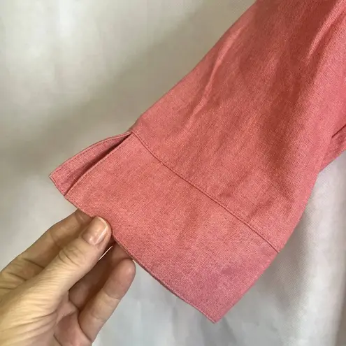 White Stag Pink Linen Blend Button Up Lightweight Jacket Size Small 4/6