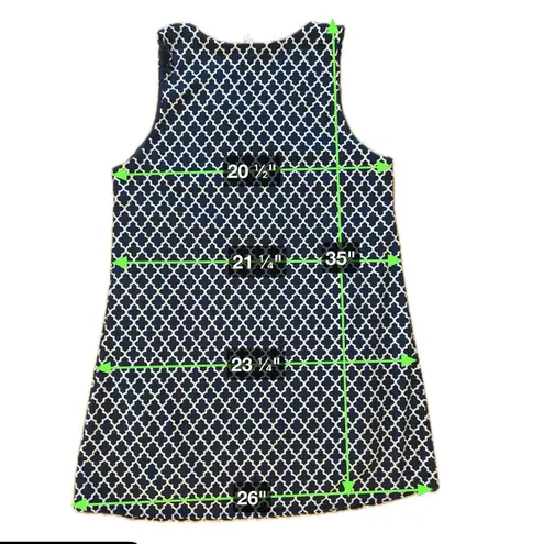 Pink Blush Maternity Print Sleeveless Shift Dress Blue Knee Length Pockets L‎