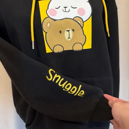 Milk Mocha Bear Hoodie for Women Size Medium Black