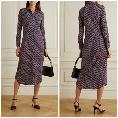 L'Agence ππ Raelynn Dress ~ Dark Dusty Pink & Midnight Tone Chain Print Medium