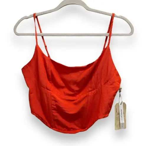 Midnight sky NWT Orange Bustier Corset Crop-top Large
