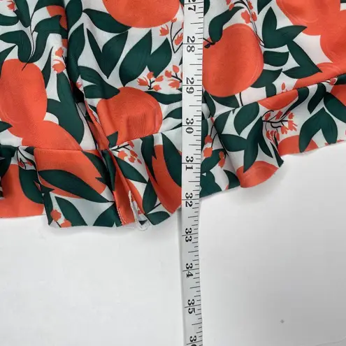 Plus Size 2XL Orange Citrus Fruit Print Romper V