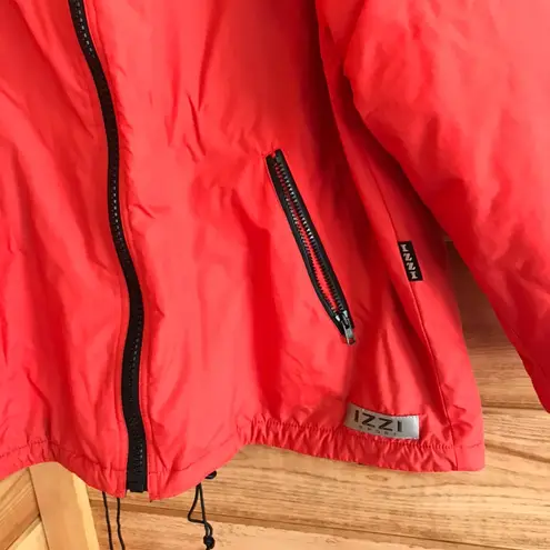 BRIGHT ORANGE IZZI FLEECE LINED OVERSIZED WINDBREAKER BOMBER PUFFER JACKET