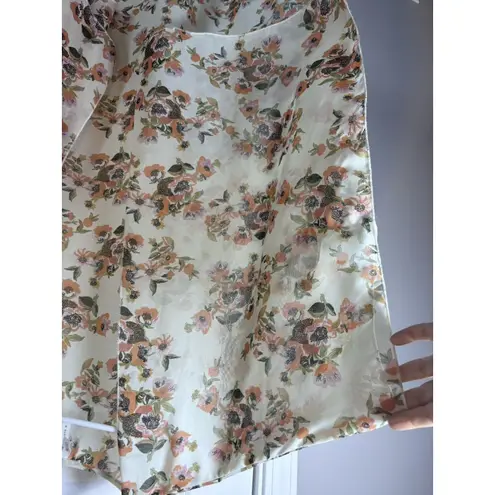Live 4 Truth Floral Kimono Short Sleeve Pink Cream Floral Pattern Size S