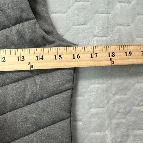 CALIA by Carrie Underwood Gray Quilted Funnel Neck Puffer Vest Women S