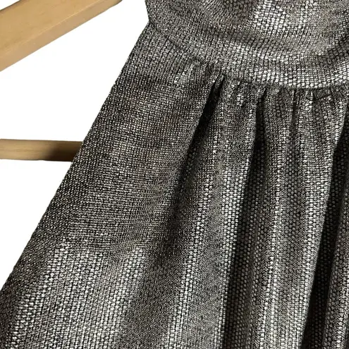 Black Halo Genesis Black Silver Wide Leg Halter Cocktail Jumpsuit Size 2