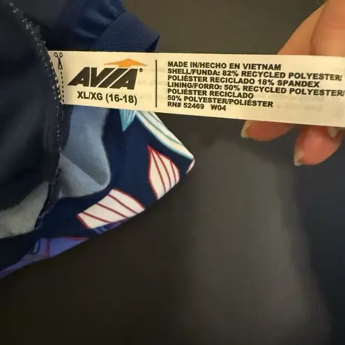 Avia Women's Flower Placement Print High Neck Swimsuit Top Built In Bra Size XL - Image 4