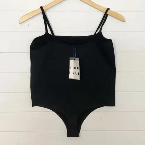New! Simon Miller Ano Square Neck Bodysuit Black Size undefined