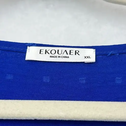 Ekouaer Womens Swimsuit Cover Up Swiss Dots Chiffon Bikini Beachwear FlowySz XXL