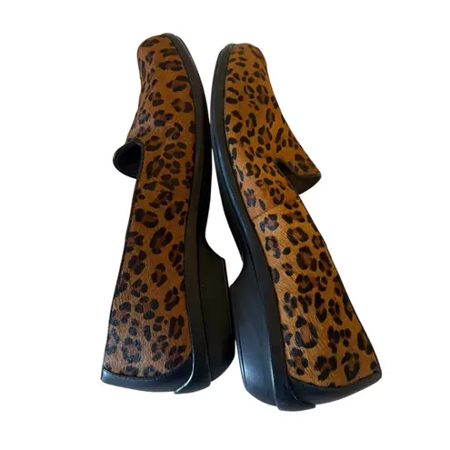 Dansko Olivia Calf Hair Cheetah Print Loafers Flats Slip On Size 41- US 10.5/11