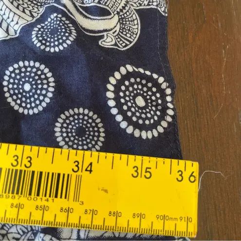 Navy and White elephant print Pencil wrap Maxi Skirt for Casual Wear Black Size undefined