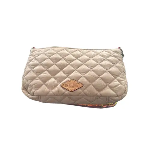 MZ Wallace Blue Mushroom/pink Opal Leather Crosby Convertible Crossbody NWT