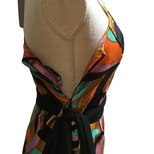 Milly One Shoulder abstract floral dress