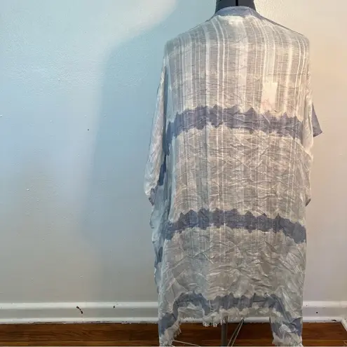 Treasure & Bond Tie Dye High-Low Wrap Blue Shibori Stripe