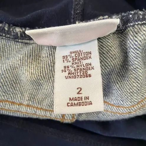 Liz Lange For Target Maternity Elastic Waist Jeans Size 2 Blue Dark Wash 29 x 30