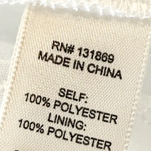 THIRTY THIRTY Eyelet Lace Ruffled Strapless Peplum Crop Top White Size L NEW Size L