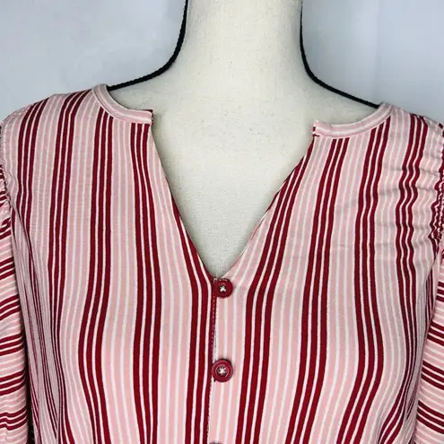 Matilda Jane NWT  Heart to Heart McIntosh Red Pink Striped Knit Dress Size M