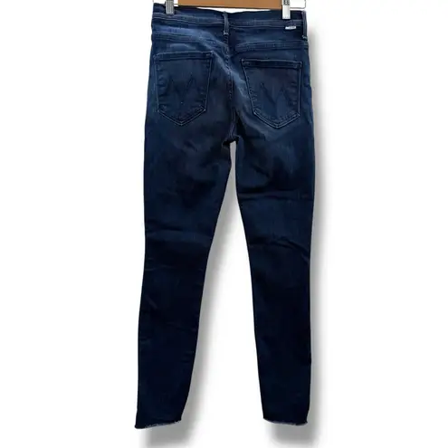 Mother Stunner Step Fray Ankle Jeans Women’s Size 26 Cross Your Fingers Zip Hem Blue