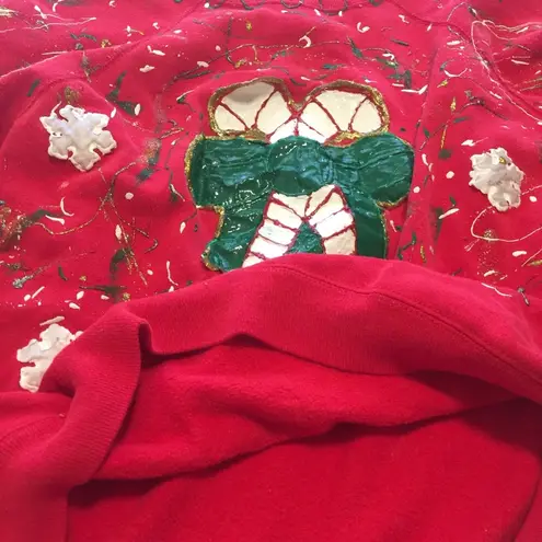 Hanes Handmade “Ugly Christmas Sweater”Fancy Candy-Cane