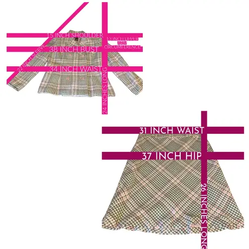 Norton Mcnaughton PINK, TAUPE & CREAM HOUNDS TOOTH PRINT SKIRT SUIT NWT (8P) - Image 13