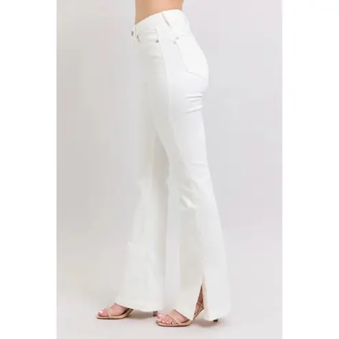 Judy Blue High Waist White Side Slit Slim Bootcut Denim Jeans NWT size 7/28