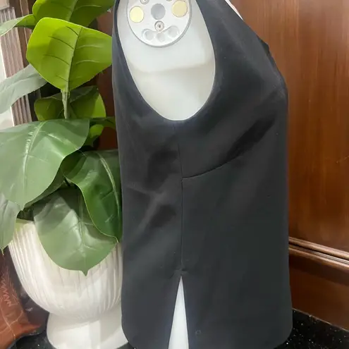 Lilly and Taylor Classic Black Sleeveless Tank Top side zipper clean girl Size 4