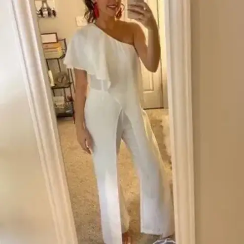 Venus  White One-Shoulder Jumpsuit Size 14 - Image 10