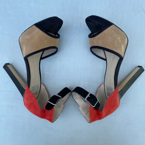 DV by Dolce Vit Dolce Vita Open Toe Suede Red Nude Heels