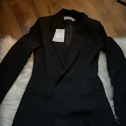 RUMORED Waldorf Tailored Blazer Mini Dress In Black