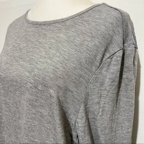 Joan Vass rib knit sweater grey heathered :Box001: