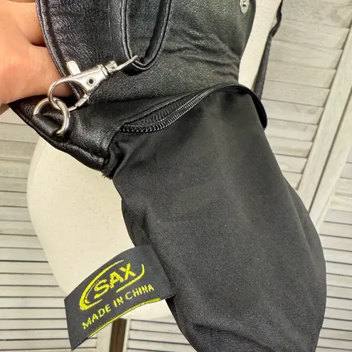 SAX Crossbody Purse Boho Floral Design Vegan Leather Black/Multi