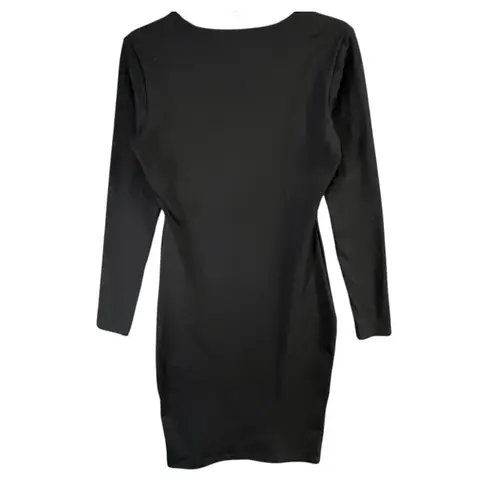 Susana Monaco Revolve V Neck Fitted Dress XS Black Stretch Bodycon Cocktail LBD