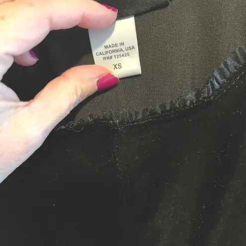 Black Velvet Tank Ruffle Trim Gothic XS Vamp Party