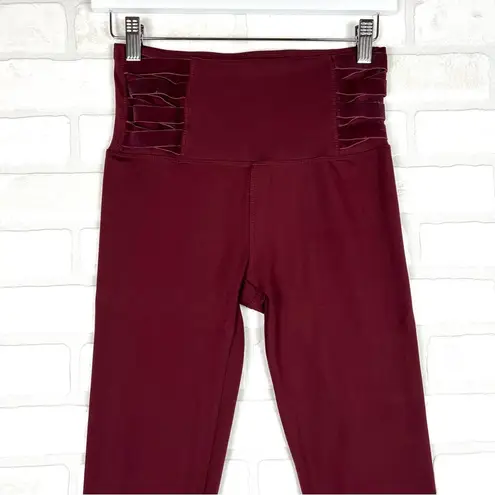 Burgundy Bally Valentina Ankle Legging, Size Small, Velvet Crush Red