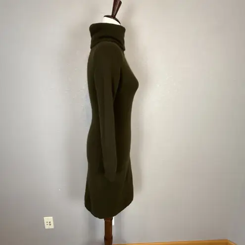 Ralph Lauren Black Label Olive Green Long Sleeve Turtleneck Sweater Dress Size S