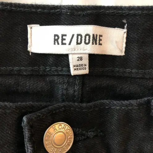 RE/DONE Womens Jeans 70s Low Rise Bell Bottom Black 28