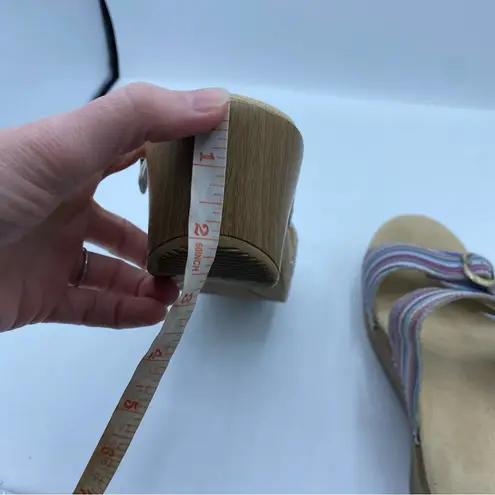 Dansko Sophie Sandals EU 41 US 11 Multi Stripe Double Adjustable Buckle Leather