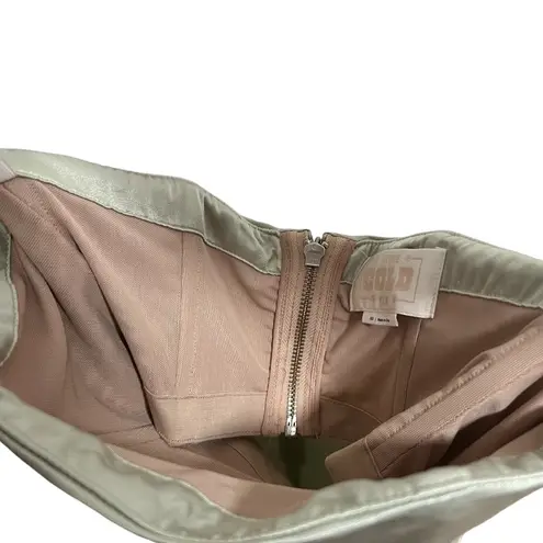 Stone Cold Fox NEW NWOT X Revolve Mikayla Strapless Maxi Gown In Sage Green