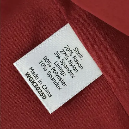 41 Hawthorne Women's Burgundy Blazer Sz L