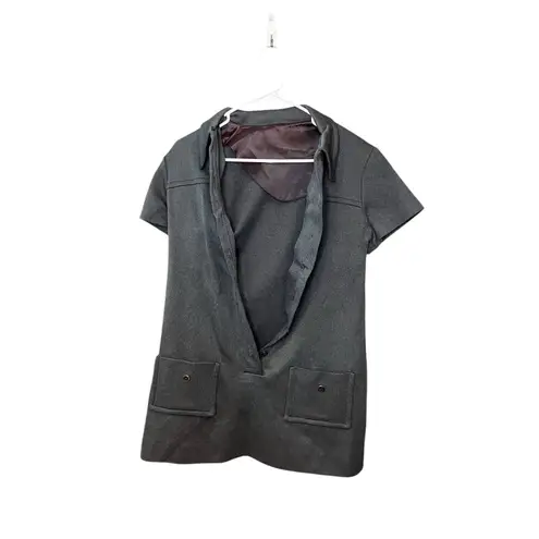 Handmade Vintage Gray Trapeze Women’s Size Small Short Sleeve Mini Dress USA