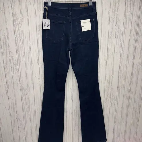Lila Ryan Womens Size 27 Marielle High Rise Micro Flare Clean Dark NWT