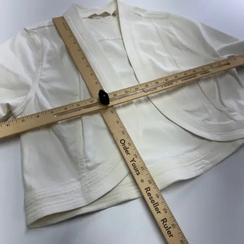 Soft Surroundings Jacket Womens Large White Cream Ultimate Denim Bolero Cropped
