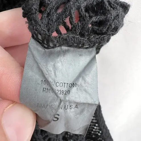 LA Made Black Open Weave Swimsuit Coverup Small New