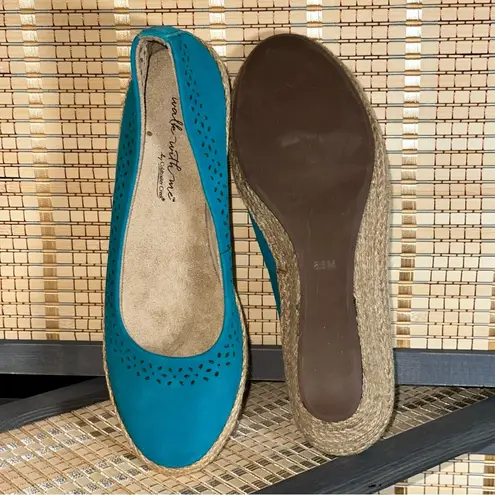 Coldwater Creek Walk With Me by  Turquoise Espadrilles w/Rope-Wrapped Sole Wedges