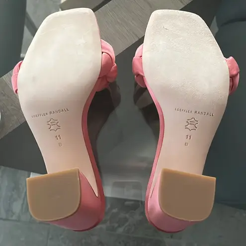 Loeffler Randall Freya Braided Curved Heel Sandals Bubblegum, Size 11 New in Box