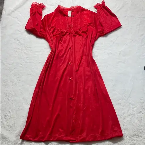 Vintage NWT Luxurious Scarlet Women's Robe Red