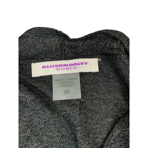 Allison Daley Women's Black Magenta Magic Sleeveless Shawl